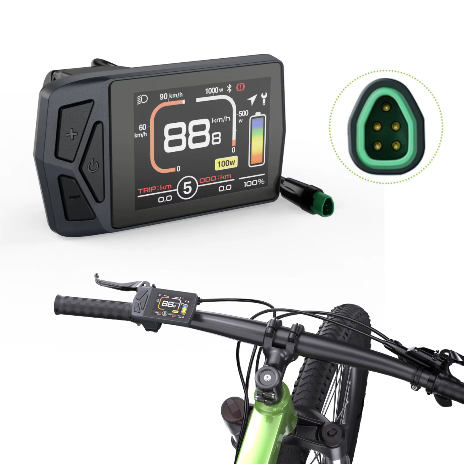 Afficheur E-Bike EKD01 avec protocole CAN et navigation Bluetooth