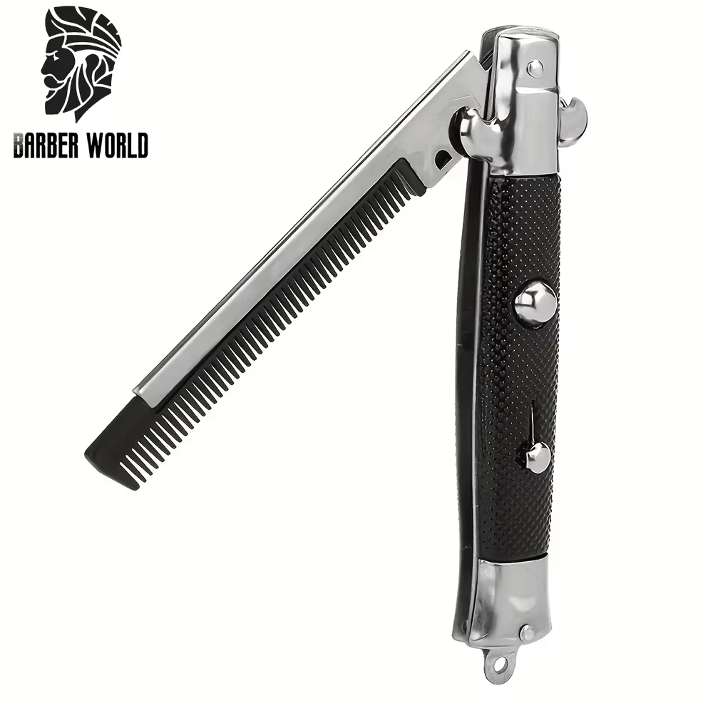 Peigne à ressort pliant, peignes automatiques, brosses à couteaux pliables portables, tondeuse à cheveux, accessoires de brosse, outils