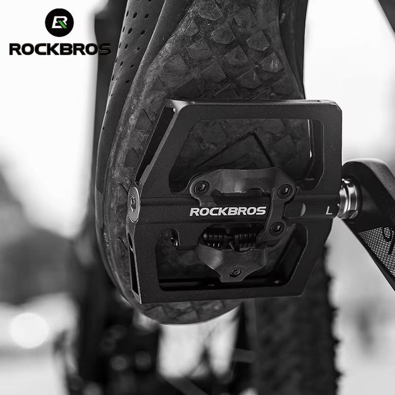 Pédale de vélo ROCKBROS 2 en 1 avec cale libre pour système SPD