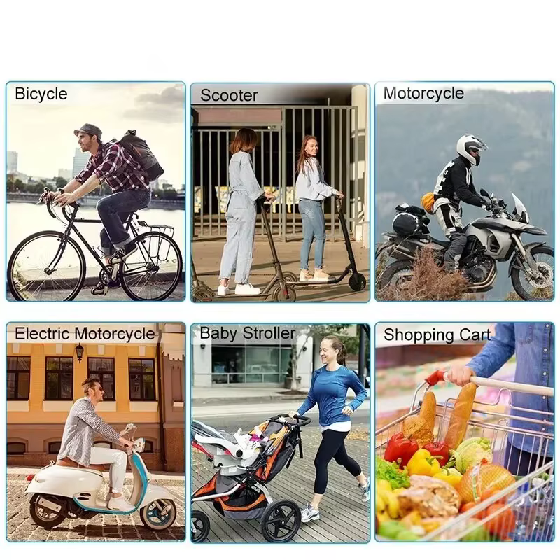 Universel 360 °   Support de téléphone rotatif antidérapant pour vélo, support réglable pour VTT, moto, motocyclette - Accessoire de vélo