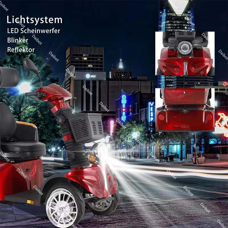 Stock ue Scooter de mobilité pliant électrique 4 roues