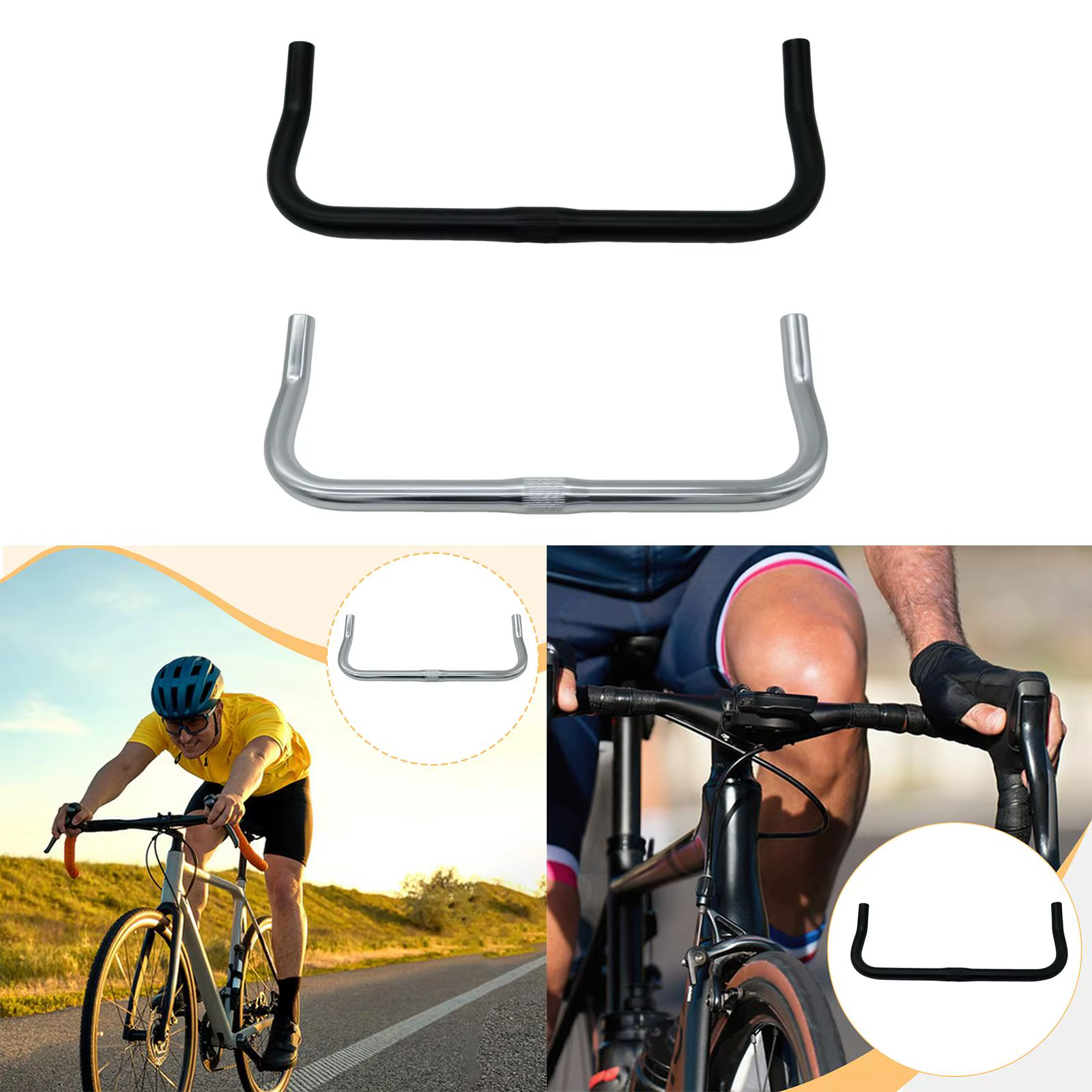 Guidon de vélo en alliage aérodynamique