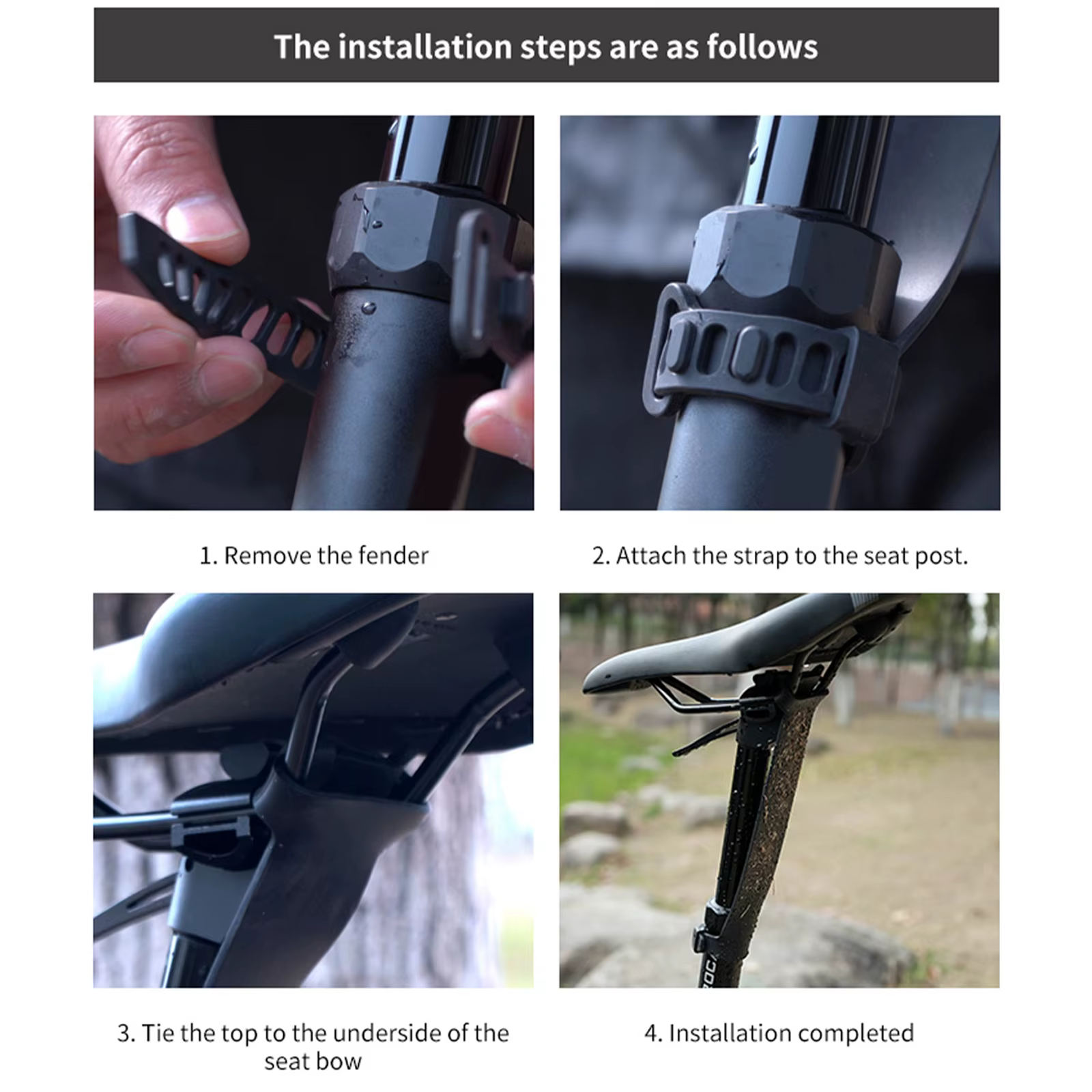 Garde-boue pour tige de selle de vélo