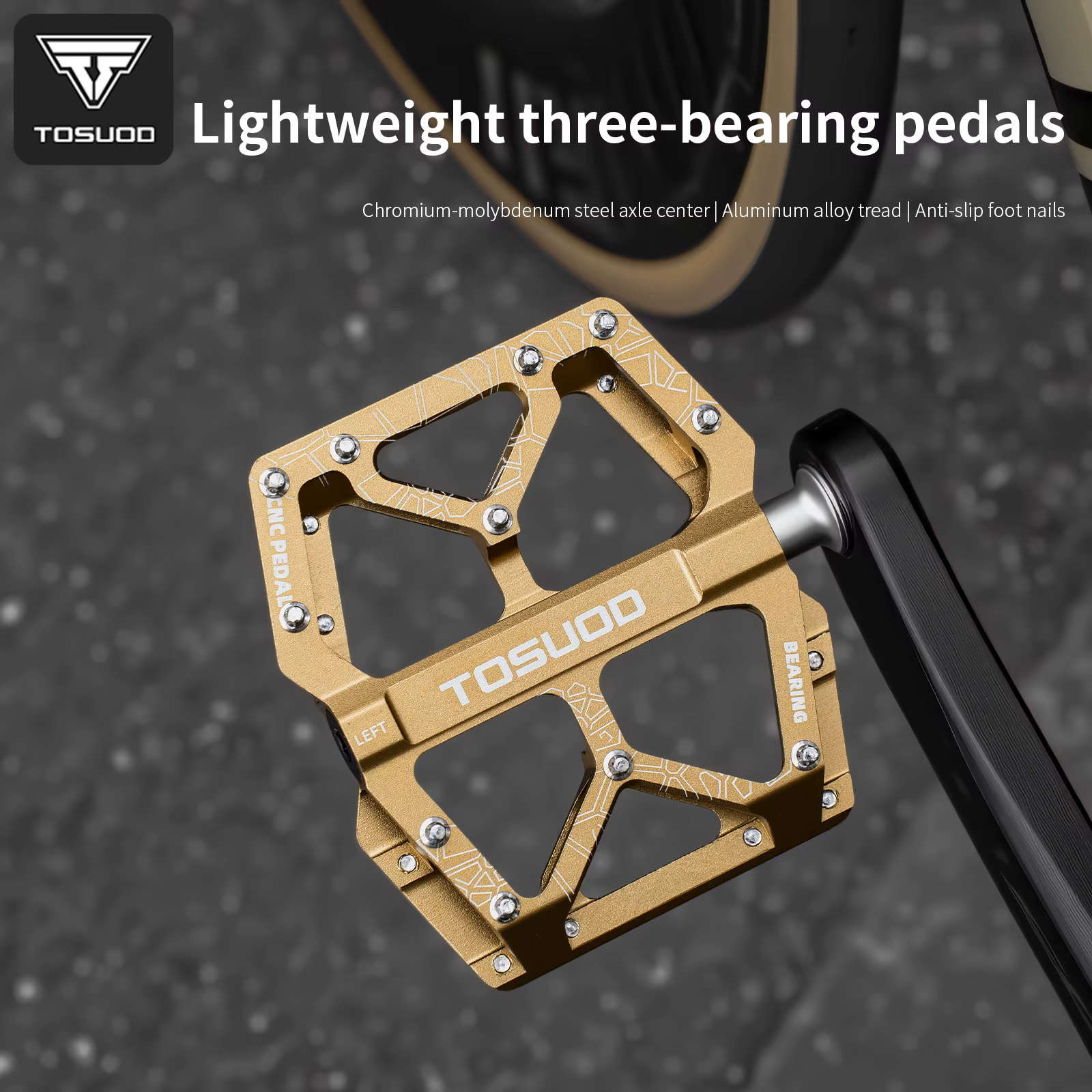 TOSUOD pédales DU roulement vélo pédale plate-forme ultraléger en Nylon route VTT