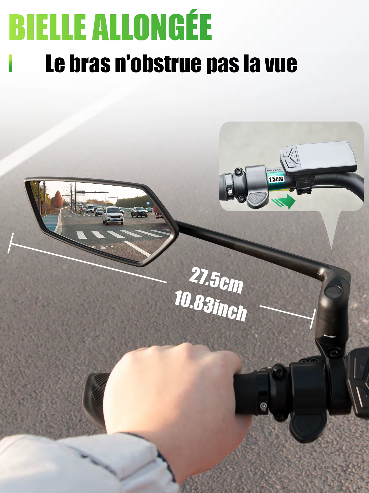 RBRL – rétroviseur de vélo grand Angle