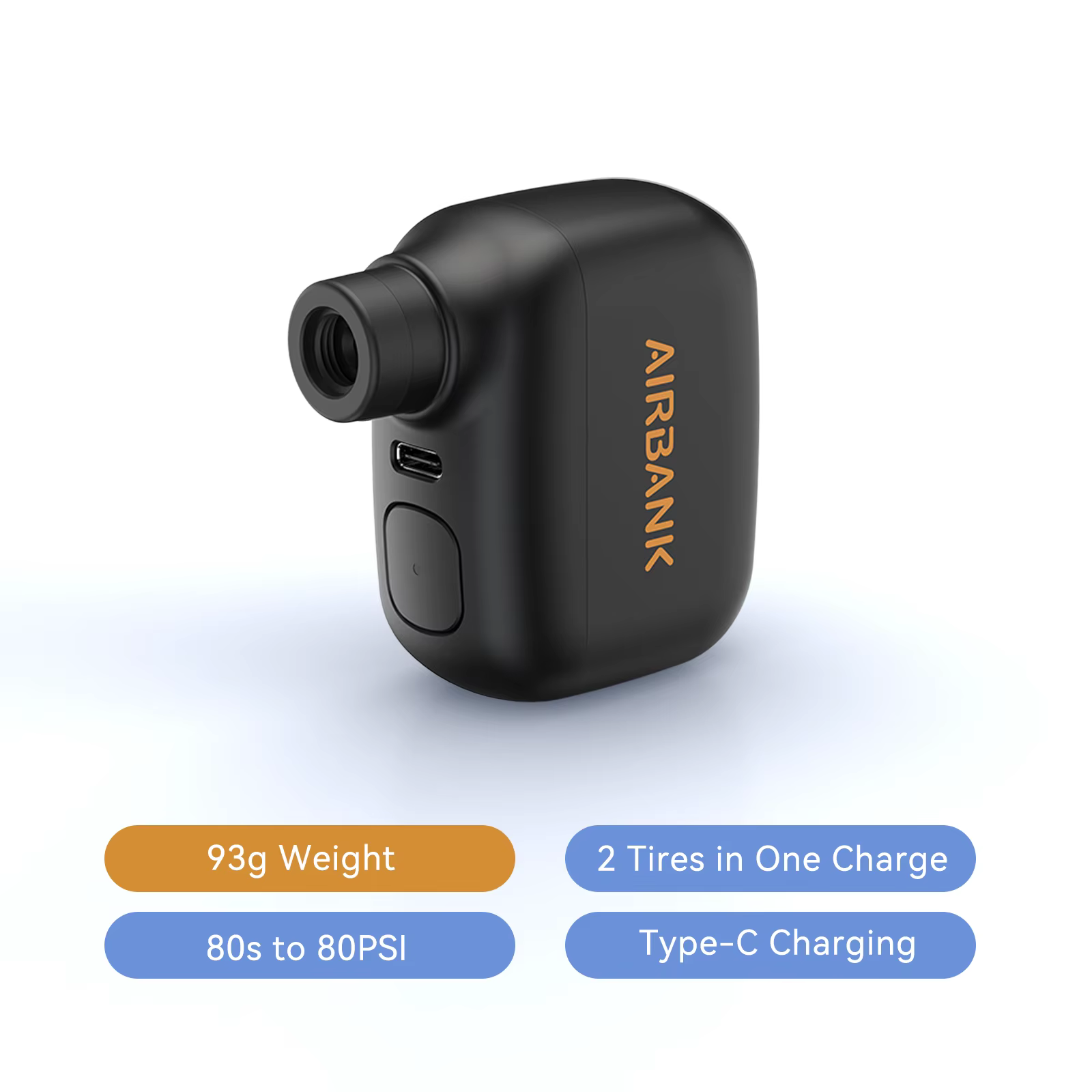 AIRBANK Pocket SE Mini pompe électrique Portable pour vélo sans fil pneu Presta Schrader Valve