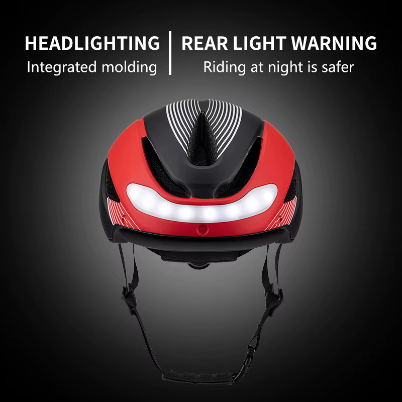 Horntour casques de vélo pour adultes avec feu arrière LED Rechargeable lunettes magnétiques visière casque de cyclisme