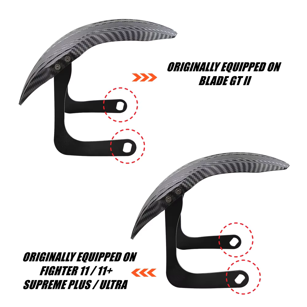 Garde-boue pour trottinette électrique TEVERUN FIGHTER 11 11+ SUPREME PLUS ULTRA BLADE GT II – Protection anti-éclaboussures avant et arrière 11 pouces
