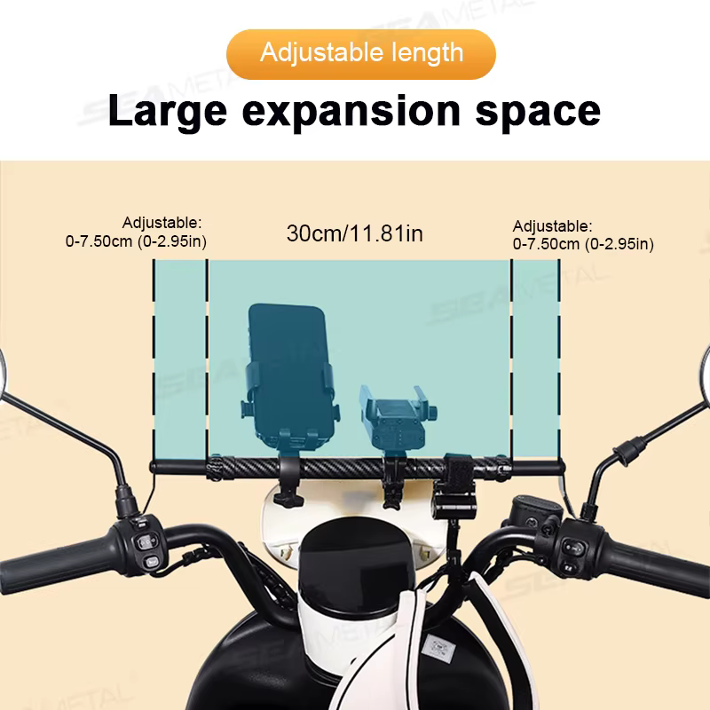 SEAMETAL barre d'équilibre de moto tige d'extension de guidon de Cycle électrique pour support de téléphone