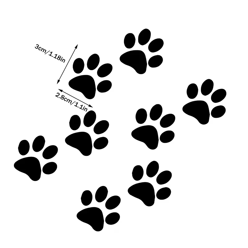 Autocollants réfléchissants patte de chat pour vtt et vélos de route ; Accessoires de décalcomanie en vinyle pour cadre