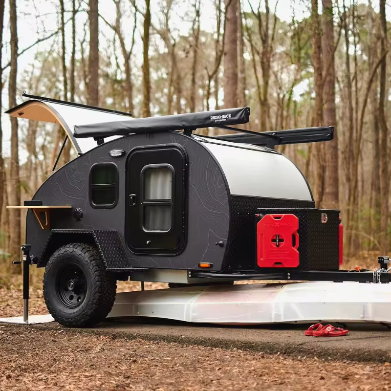 Remorque de camping-car tout-terrain personnalisable en aluminium avec frein électrique