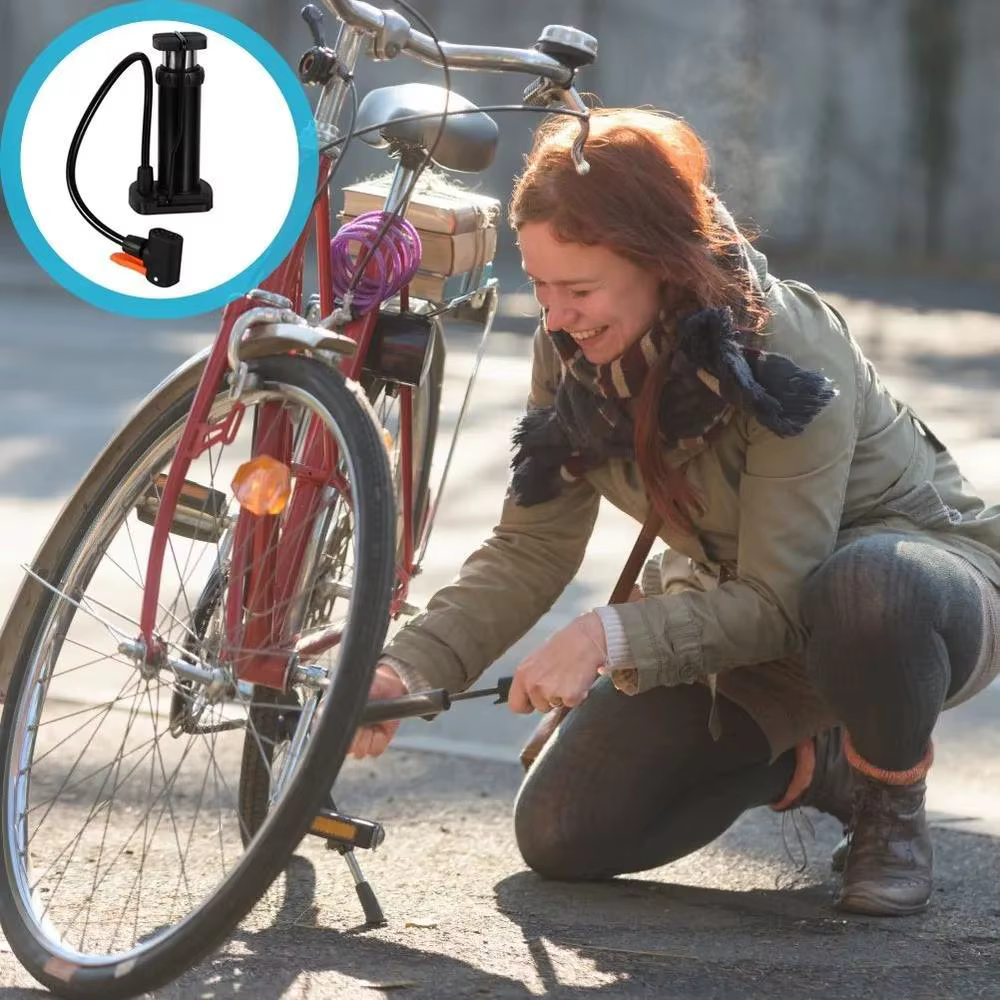 Pompe à air pour vélo avec manomètre