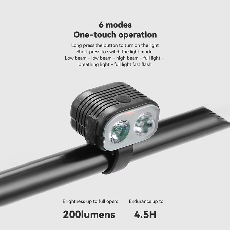 OFFBONDAGE-Klaxon de sauna 2 en 1 pour vélo, éclairage proche et lointain, lampe 2/4 perlée, commande par fil, cloche, accessoire VTT
