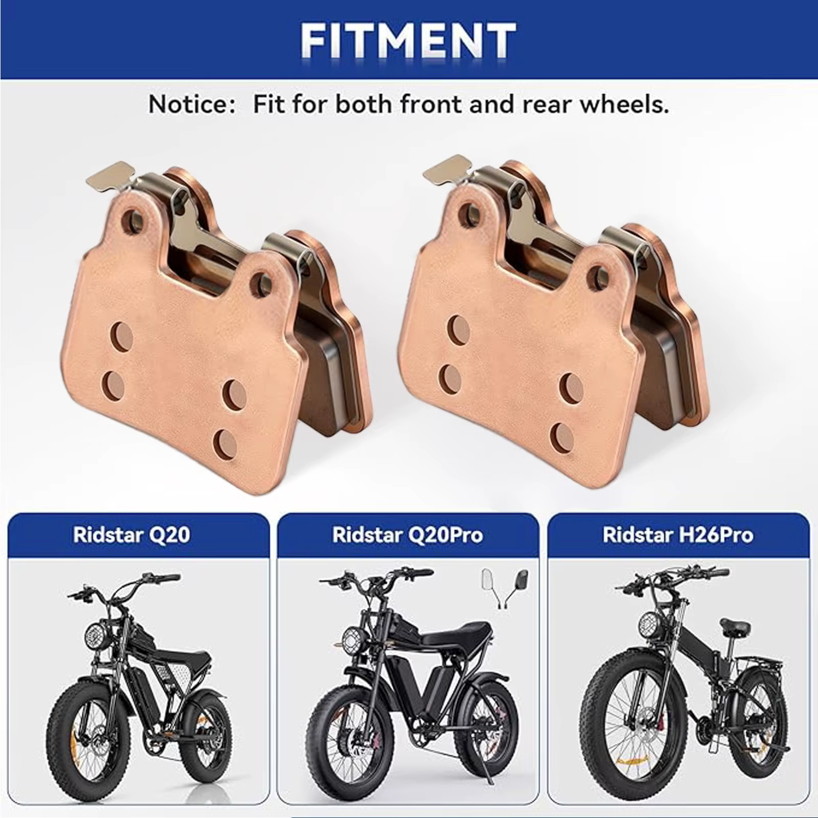 Plaquettes de frein pour vélo électrique 2P