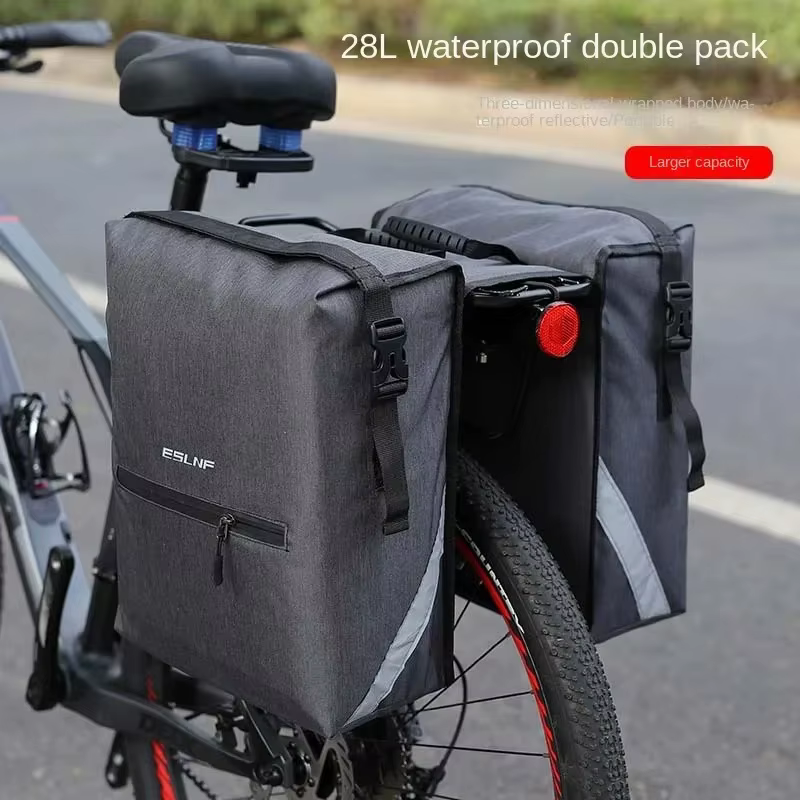 ESLNF sac de siège arrière de vélo 25L grande capacité sacs à bagages extérieurs imperméables cyclisme vtt
