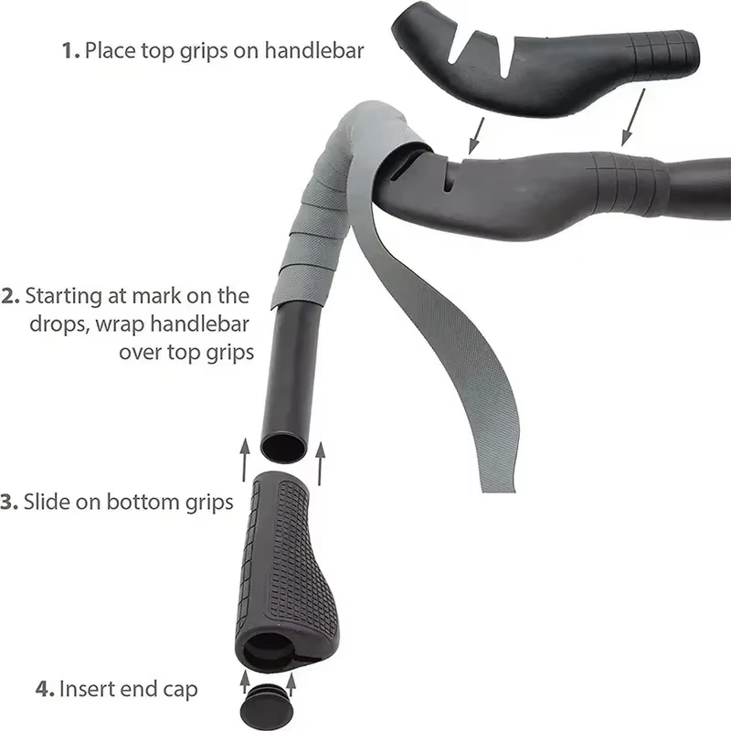 Poignées de guidon pour vélo de route avec régulateur de vitesse