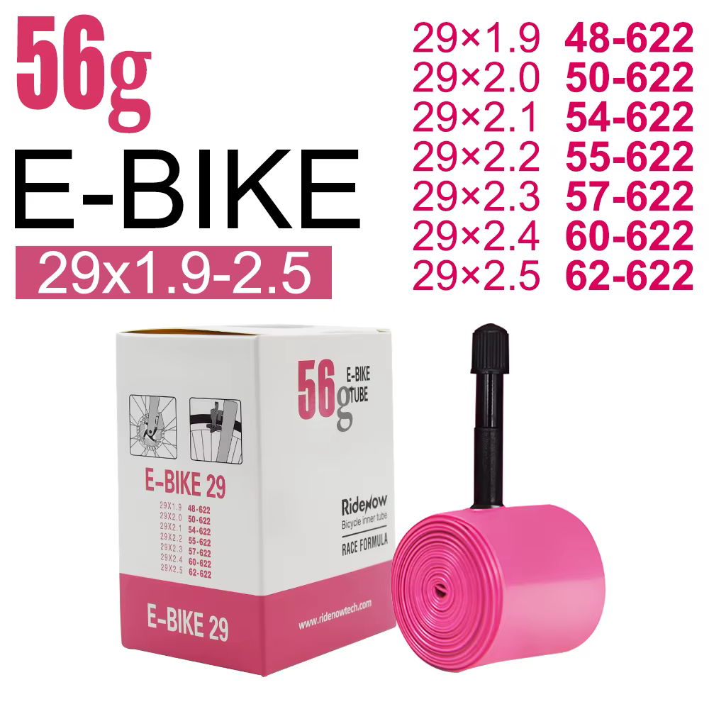 Kit de réparation de chambre à air intérieure en TPU Ridenow 29 pouces 56g 29x1.9 2.0 2.1-2.5 622 pour pneus de vélo et vélos électriques