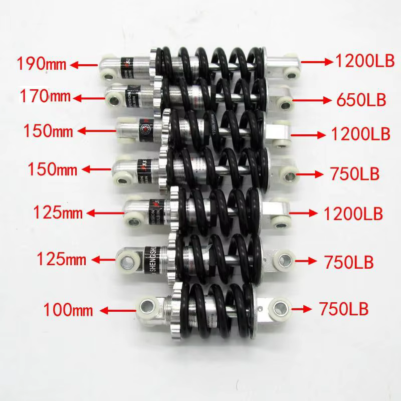 Suspension arrière de vélo 100mm 125mm 150mm 500LBS 750LBS 1200LBS