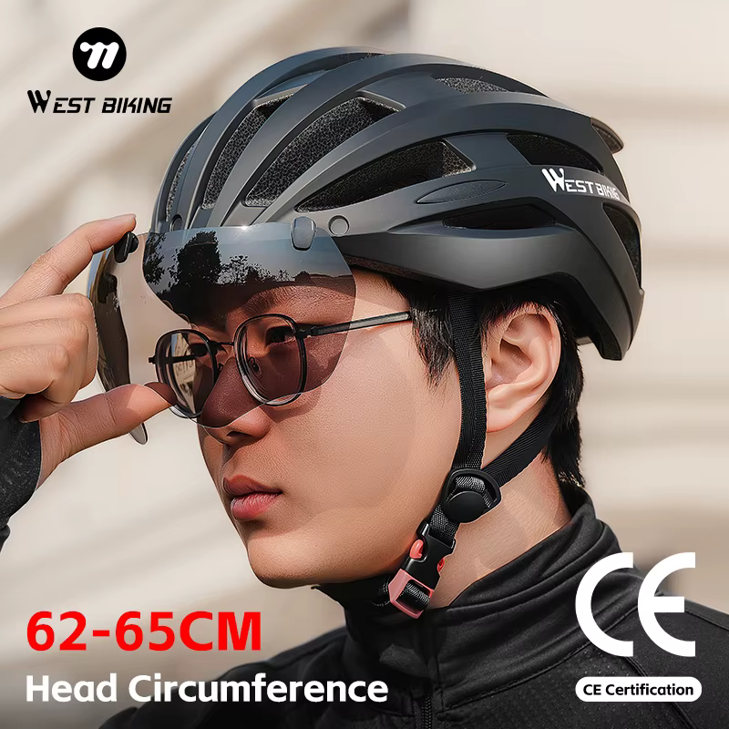 Casque de vélo extra large WEST BIKING pour tour de tête de 62-65 cm
