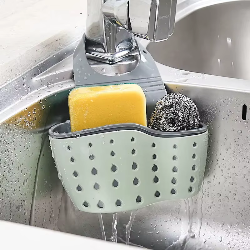 Support d'évier de cuisine, panier de vidange suspendu, réglable, éponge à savon, organisateur d'étagère, support de robinet de salle de bains, accessoires de cuisine