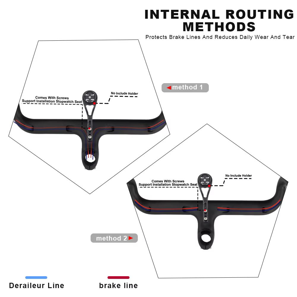 Pas d'étiquette intégré guidon vélo route soutien OD2 28.6/31.8mm cintre