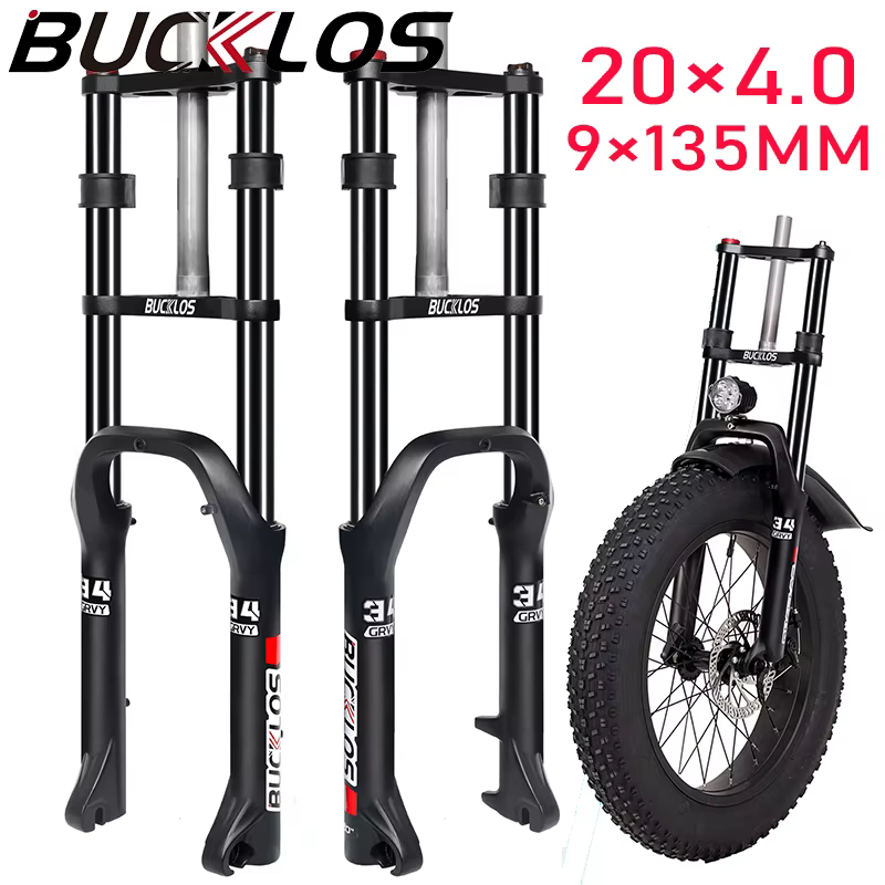 BUCKLOS 20*4.0 fourche de vélo 20 pouces