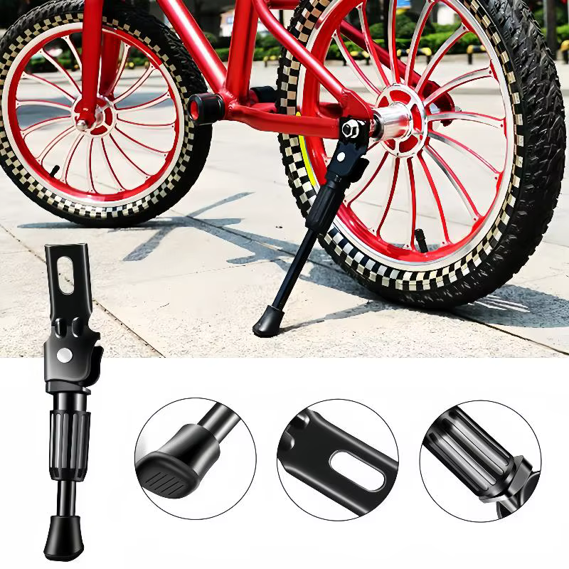 Béquille latérale pour vélo enfant 12/14/16/18/20 pouces – Support de stationnement et cheville de maintien