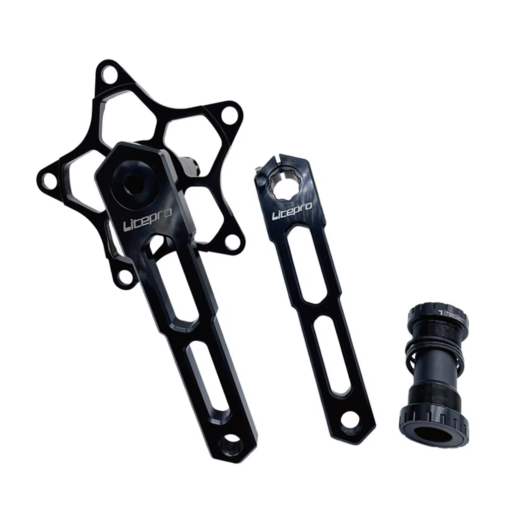 Litepro-Pédalier en alliage d'aluminium creux intégré pour vélo pliant