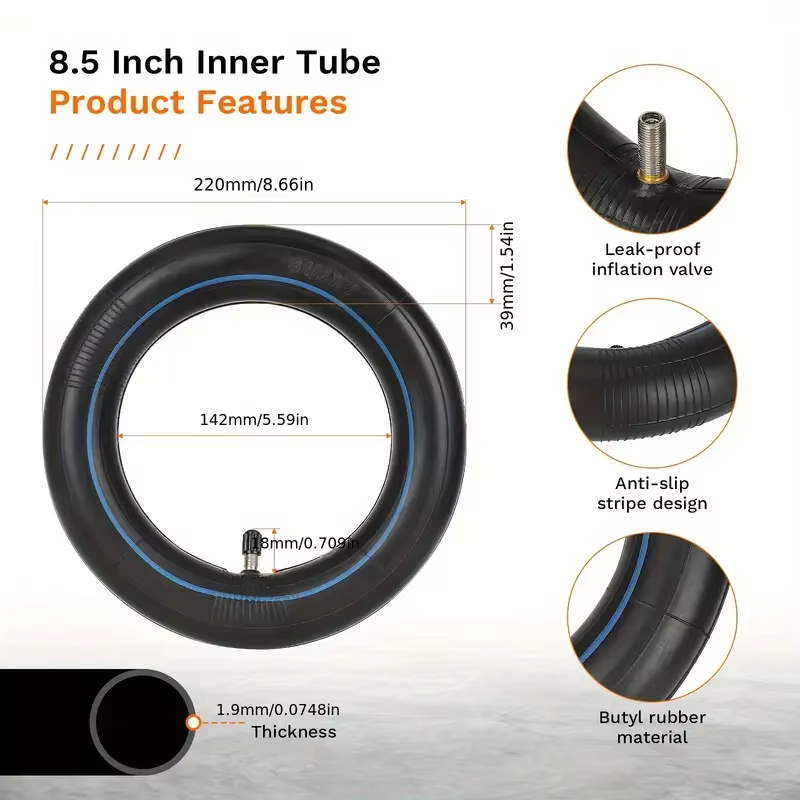 Chambre à air pour Scooter électrique Xiaomi M365 1S MI3 Lite Pro2 Gotrax Gxl V2