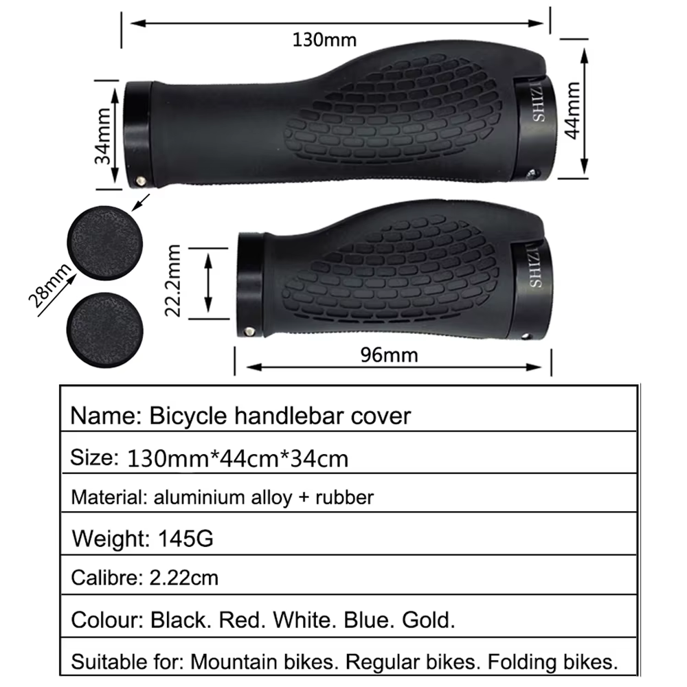 SHIZIWANGRI poignées de guidon de vélo poignée en caoutchouc longue et courte pour manette de vitesse torsadée double