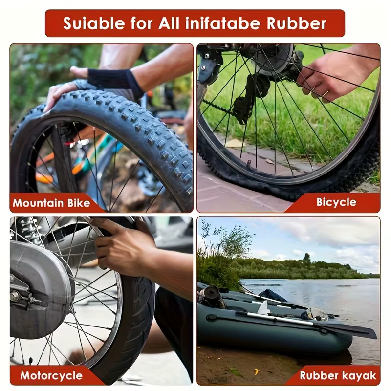 Kits de réparation de pneus de vélo portables avec leviers de démontage