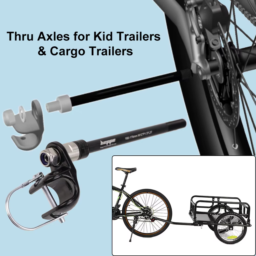 Remorque de vélo HEPPE à axe traversant
