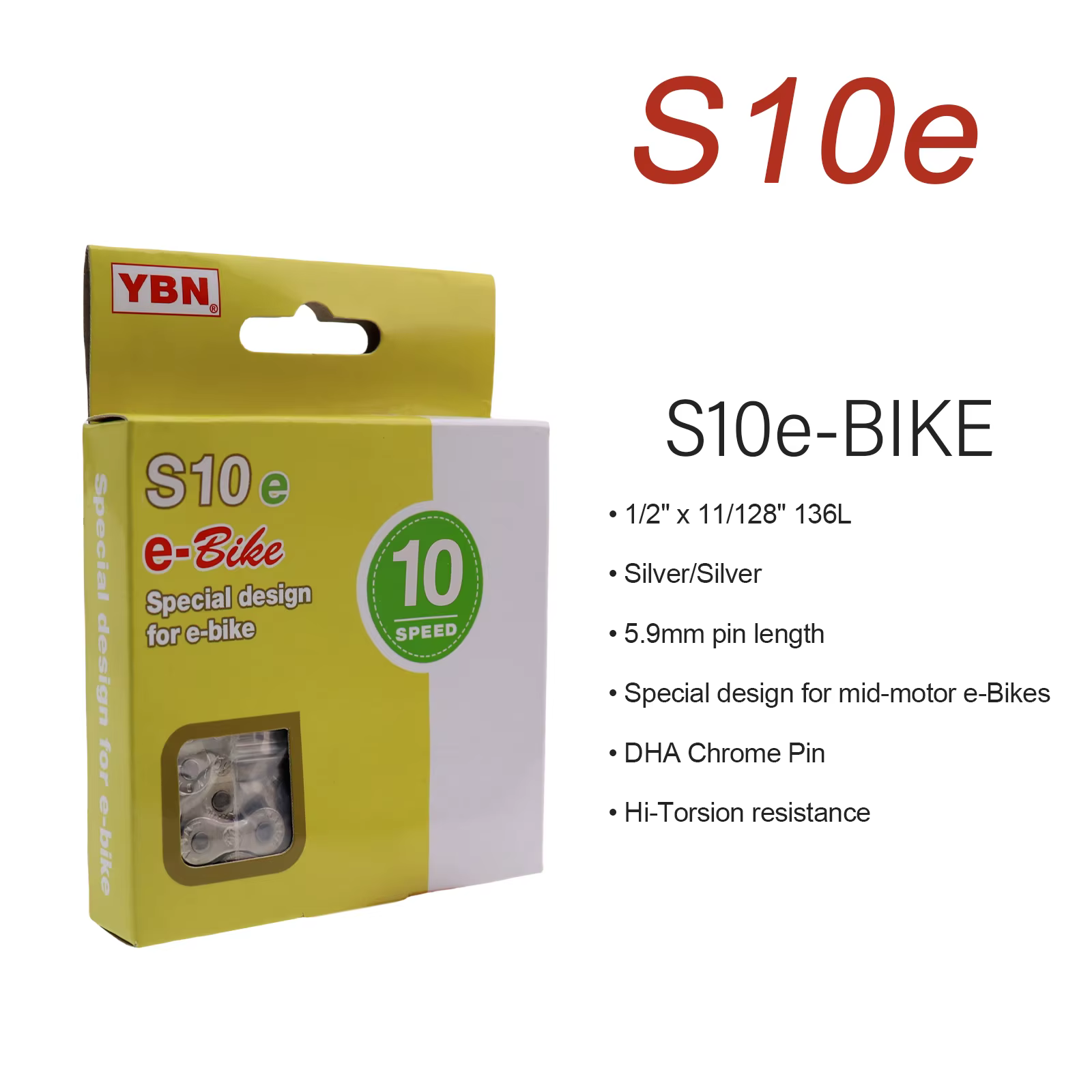 Chaîne de vélo électrique YBN 8/9/10/11/12 vitesses