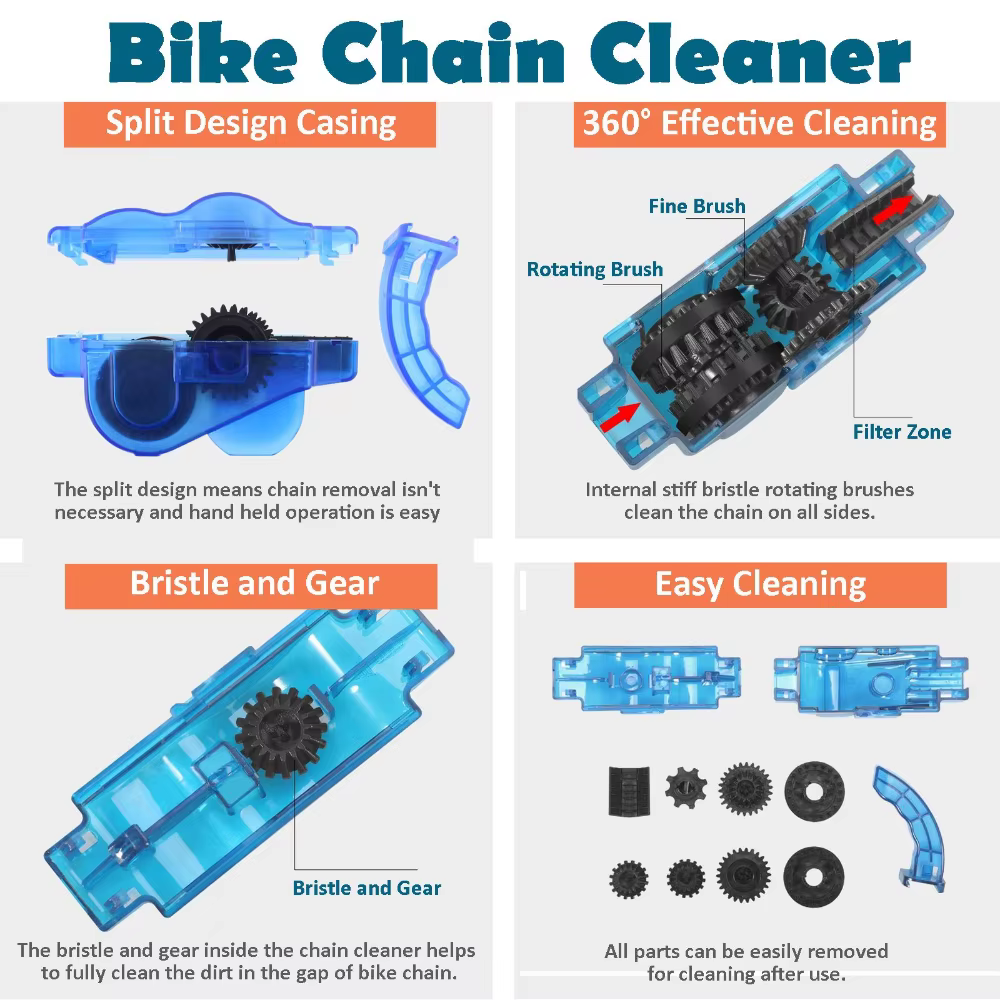 Kit de Nettoyage Vélo : Brosse à Chaîne