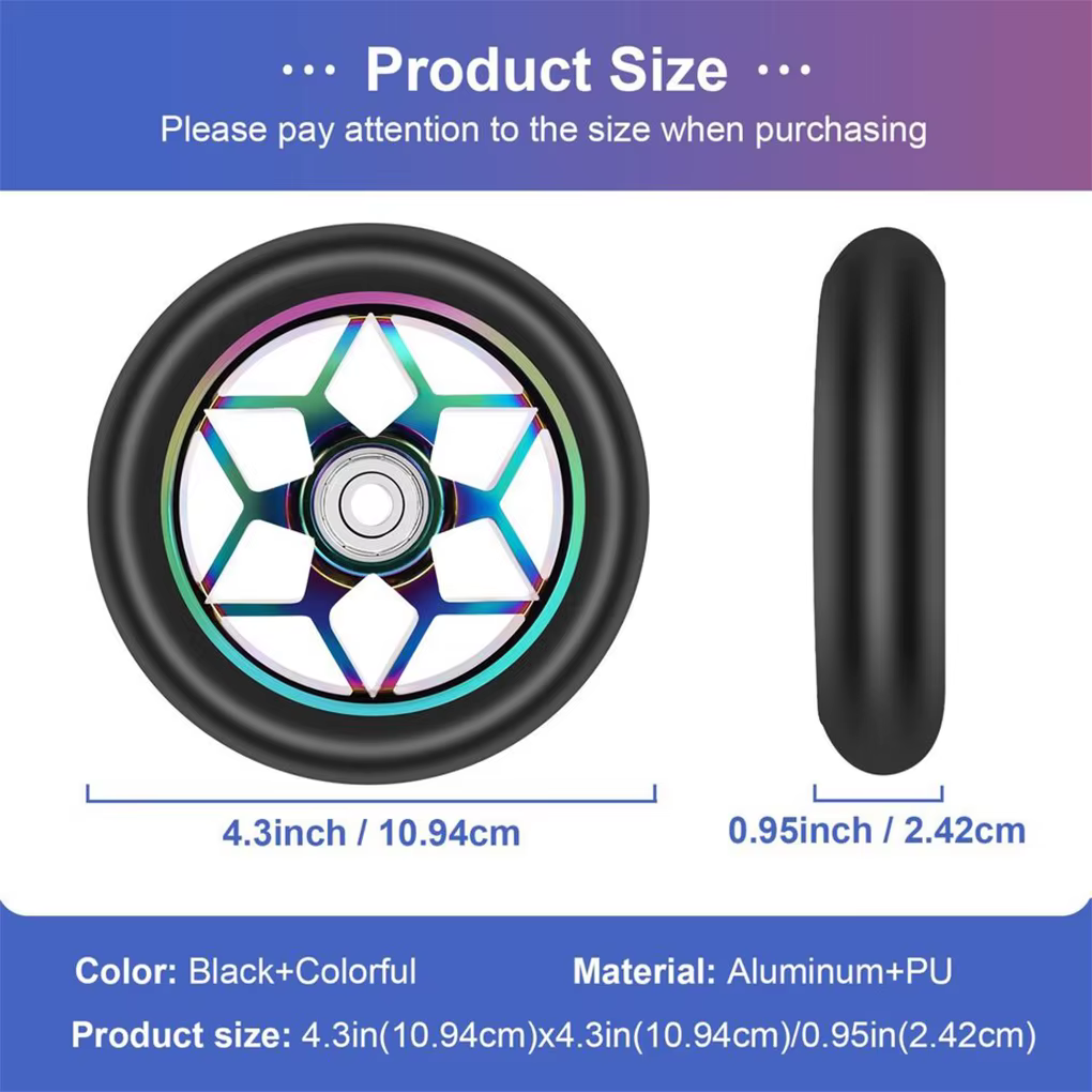 Roues de rechange pour trottinette avec roulements en aluminium