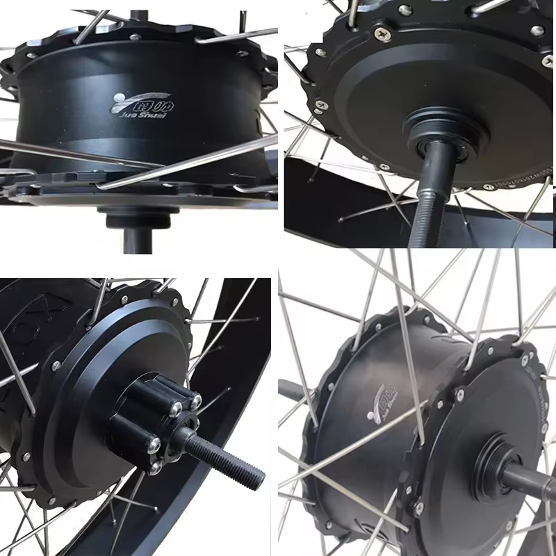 Kit de conversion de vélo électrique Fat Bike 48V 1000W avec moteur arrière sans balais et pneus 4.0 pouces (20/26