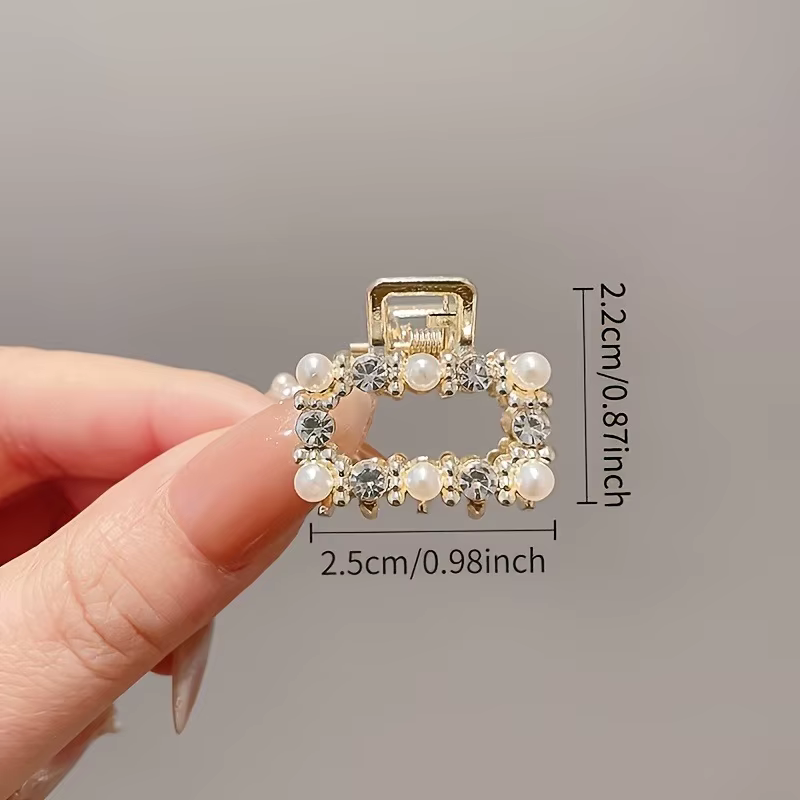 48 styles de petites pinces à cheveux en alliage pour coiffures semi-attachées, 1 pièce au style aléatoire, idéales pour un usage quotidien, accessoires de tête élégants et simples