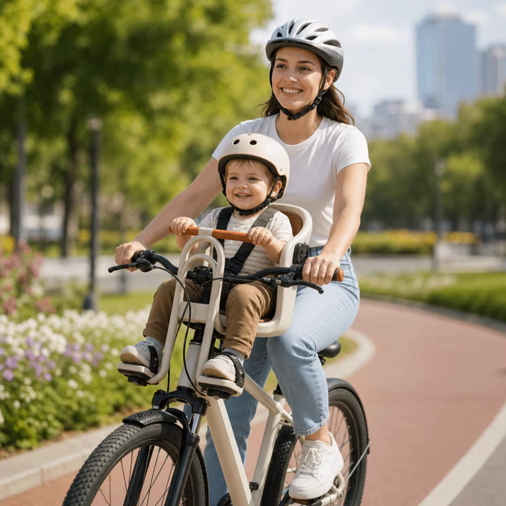 Siège de vélo unisexe avant avec accoudoir rembourré