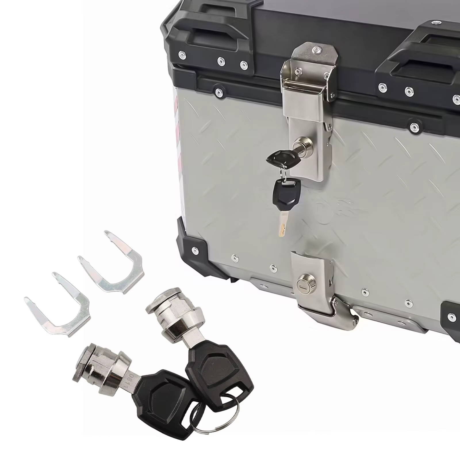 Accessoires de serrure de bagage de moto 2 clés cylindre
