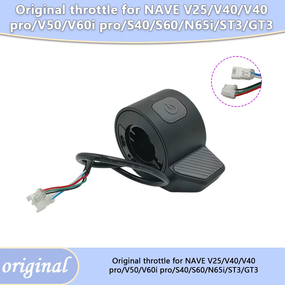  Accélérateur à pouce pour trottinettes électriques Nave V25 V40 Pro V50 V60i Pro S40 S60 N65i ST3 GT3 – Pièce de