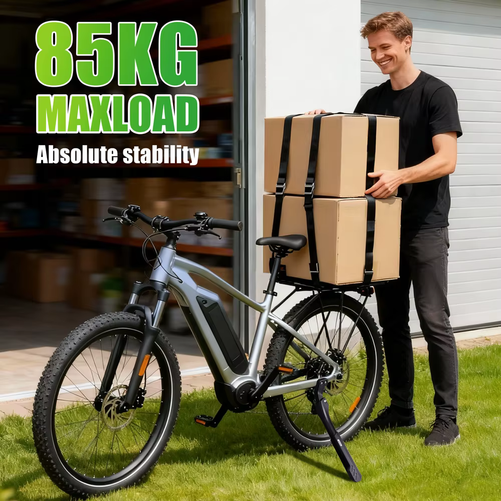 Béquille de vélo électrique RBRL avec base élargie antidérapante pour vélos électriques de 26 à 29 pouces