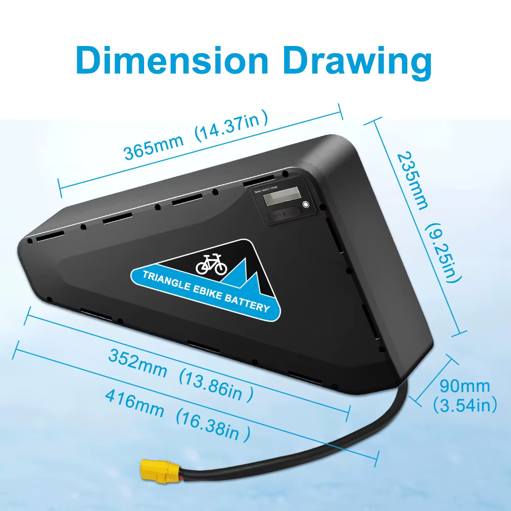 Batterie lithium-ion Triangle pour vélo électrique 36 V