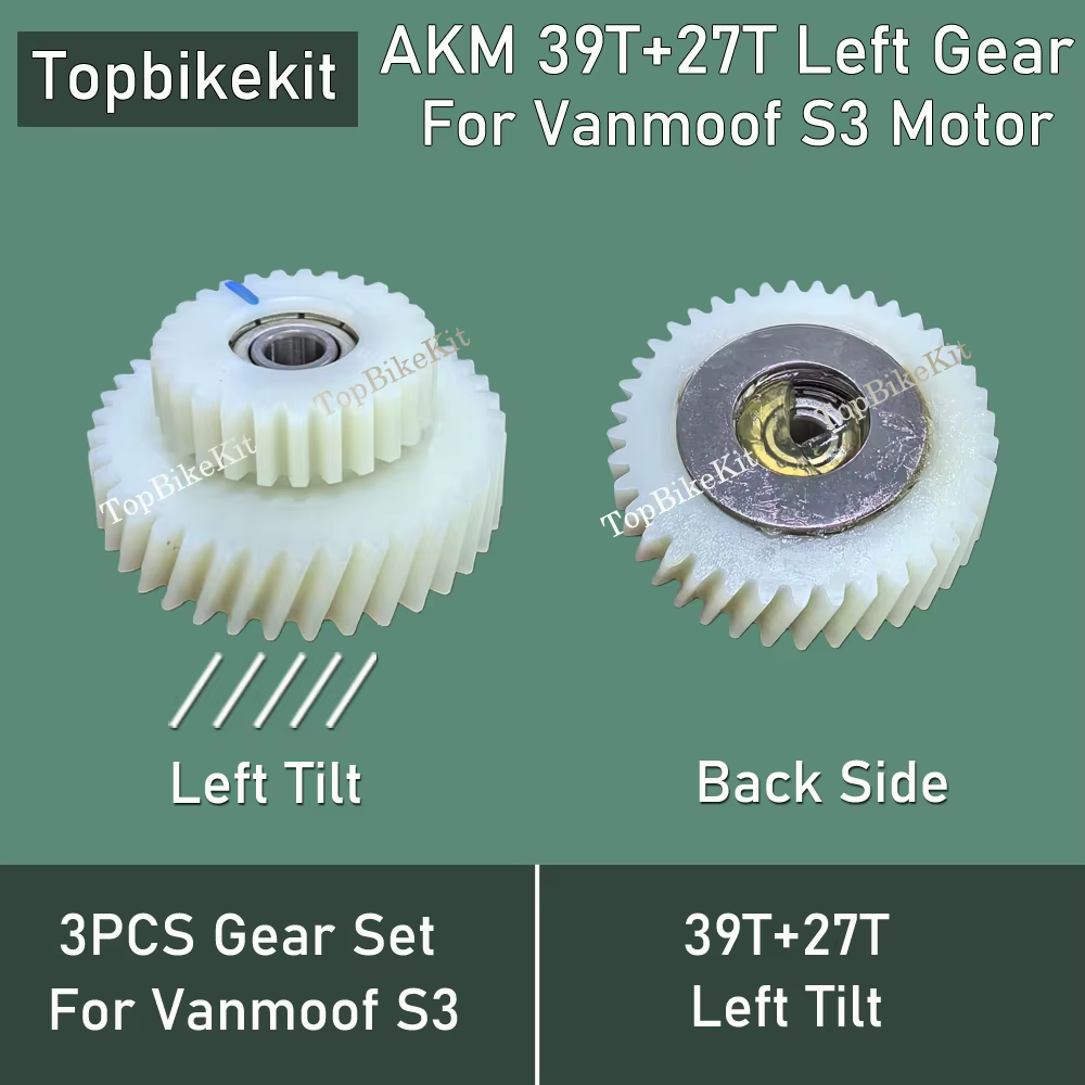 Ebike 3 pièces AKM ensemble d'engrenages 39T 27T inclinaison gauche pour Vanmoof S3 moteur remplacement