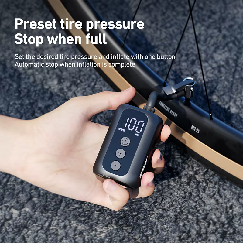 CYCLAMI 100 PSI Haute Pression Avec Écran Mini Pompe Portable Pocket Bike