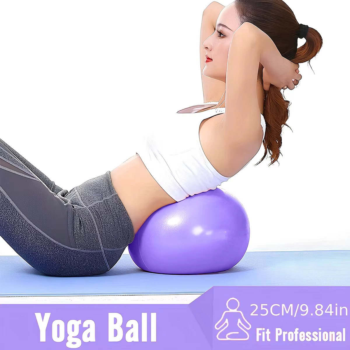 Ensemble de base Pilates 5 pièces, balle de Fitness, ceinture élastique extensible, façonnage du dos, entraînement musculaire, équipement de Yoga