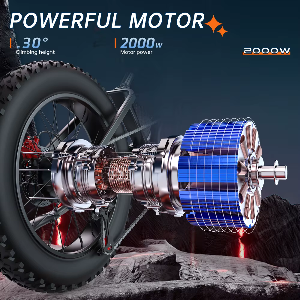 EKX X20 vélo électrique montagne cyclomoteur Ebike 20 pouces gros pneu 2000W 48V 35AH hommes route EBikes