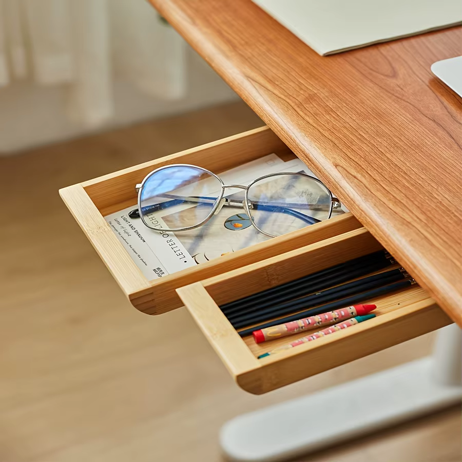 Noyer sous le bureau tiroir organisateur porte-crayons espace de travail accessoire avec support auto-adhésif, bureau, organisation de bureau
