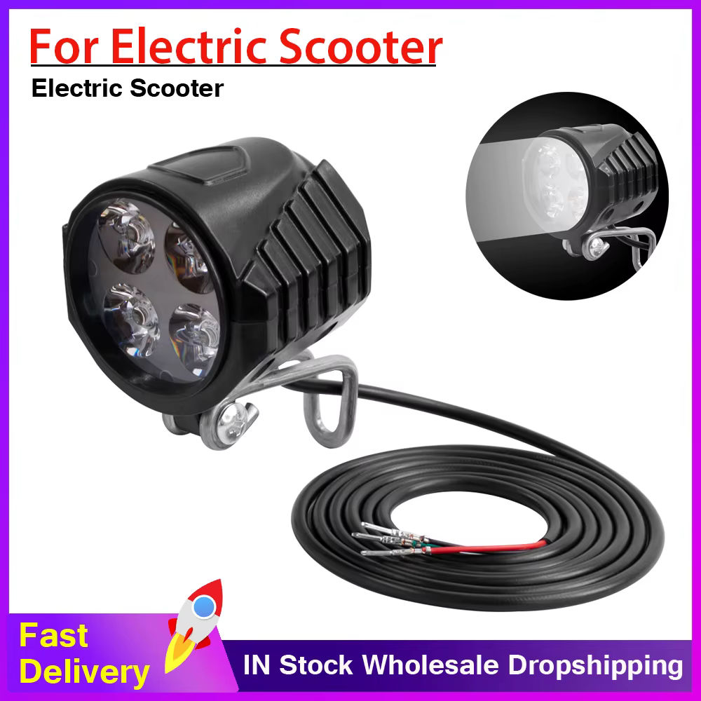 36V 48V 60V e-scooter klaxon lumière Scooter électrique 4 phare LED 2 en 1