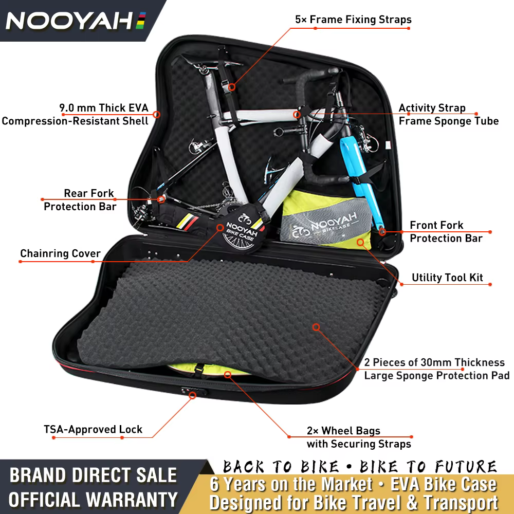 NOOYAH Étui de Voyage pour Vélo EVA Sac