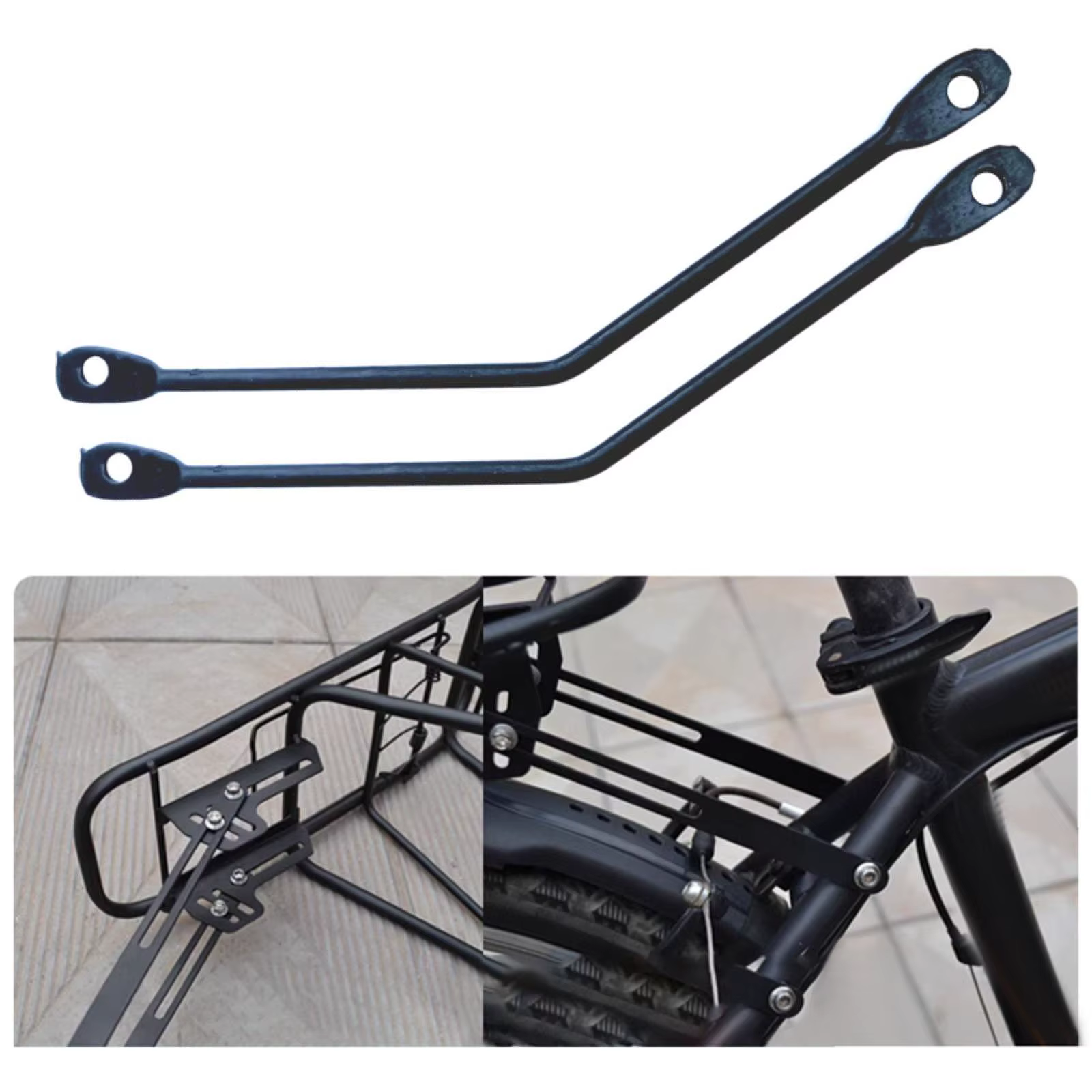 2x porte-bagages tige de Support arrière